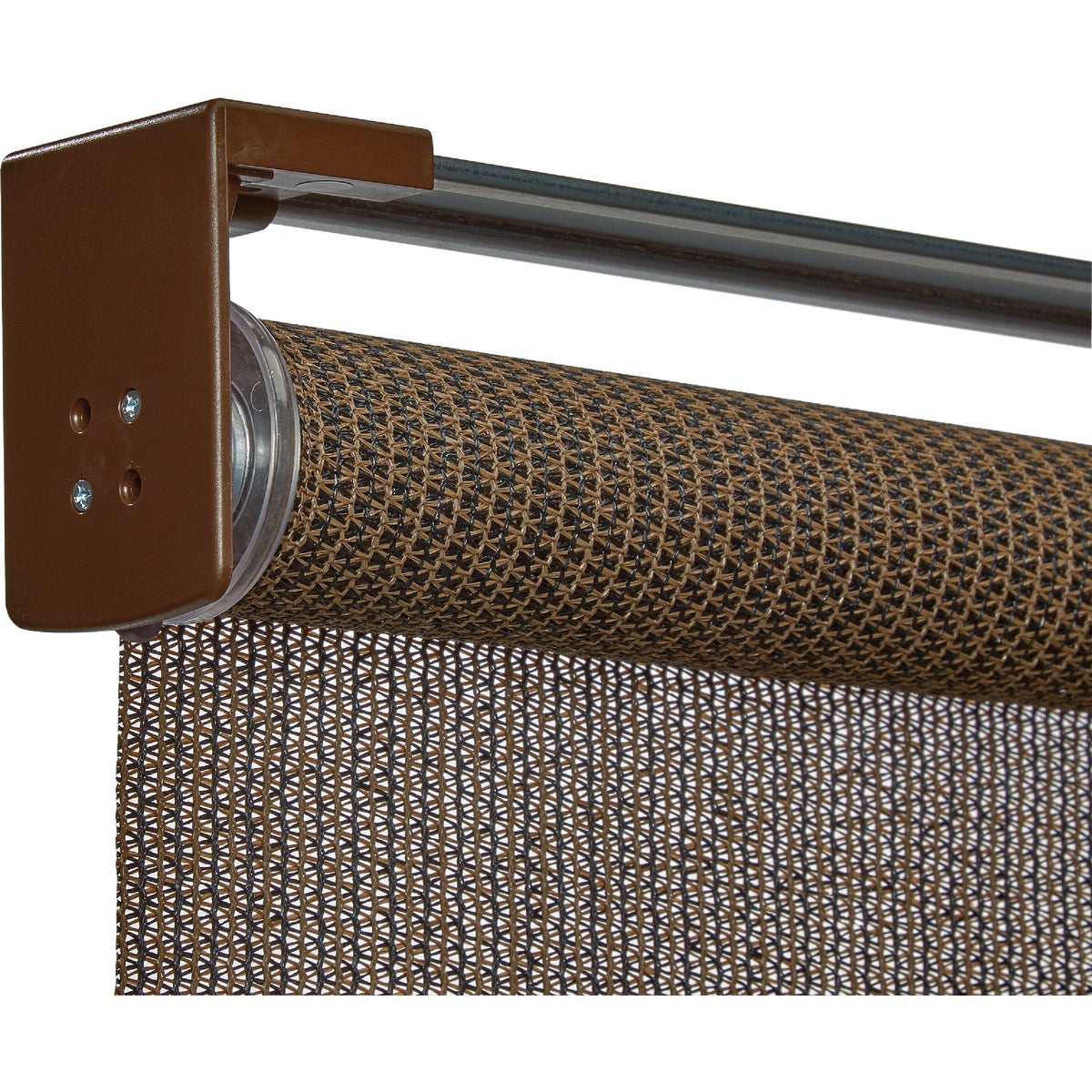 Home Impressions 36 In. x 72 In. Brown Fabric Indoor/Outdoor Cordless Roller Shade