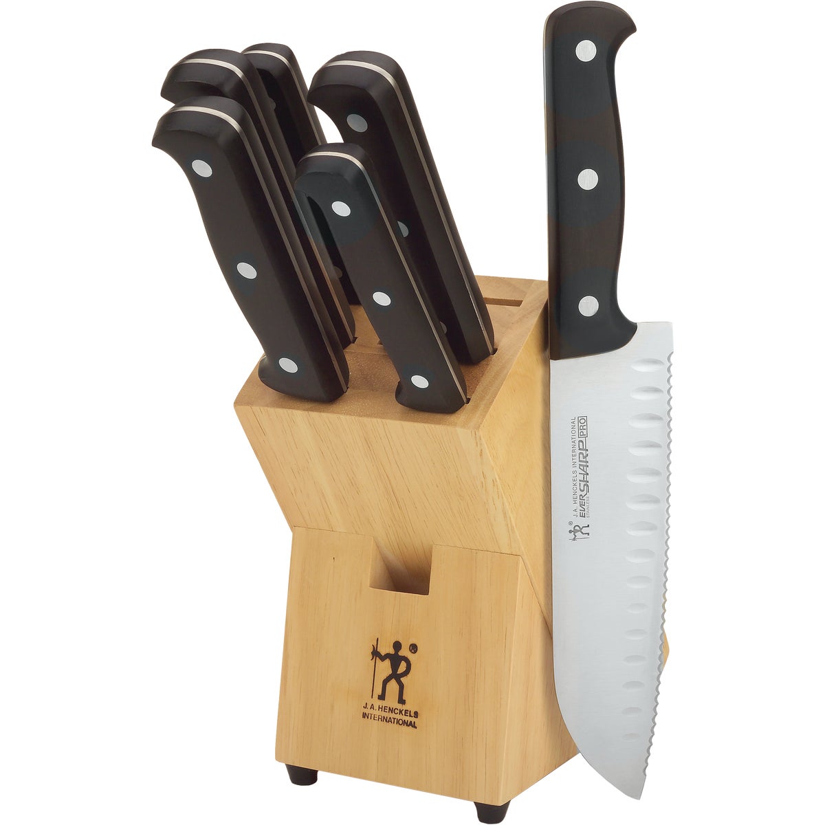 J.A. Henckels International Eversharp Stainless Steel Knife Block Set (7-Piece)