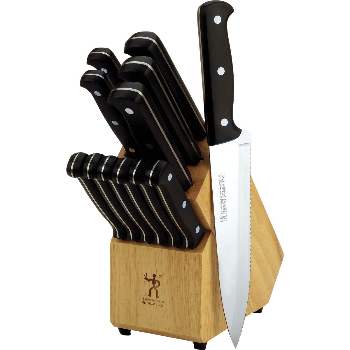 J.A. Henckels International Eversharp Stainless Steel Knife Block Set (13-Piece)