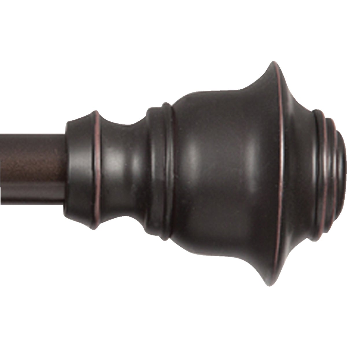 Kenney Fast Fit Finn 66 In. To 120 In. 5/8 In. Weathered Brown Curtain Rod