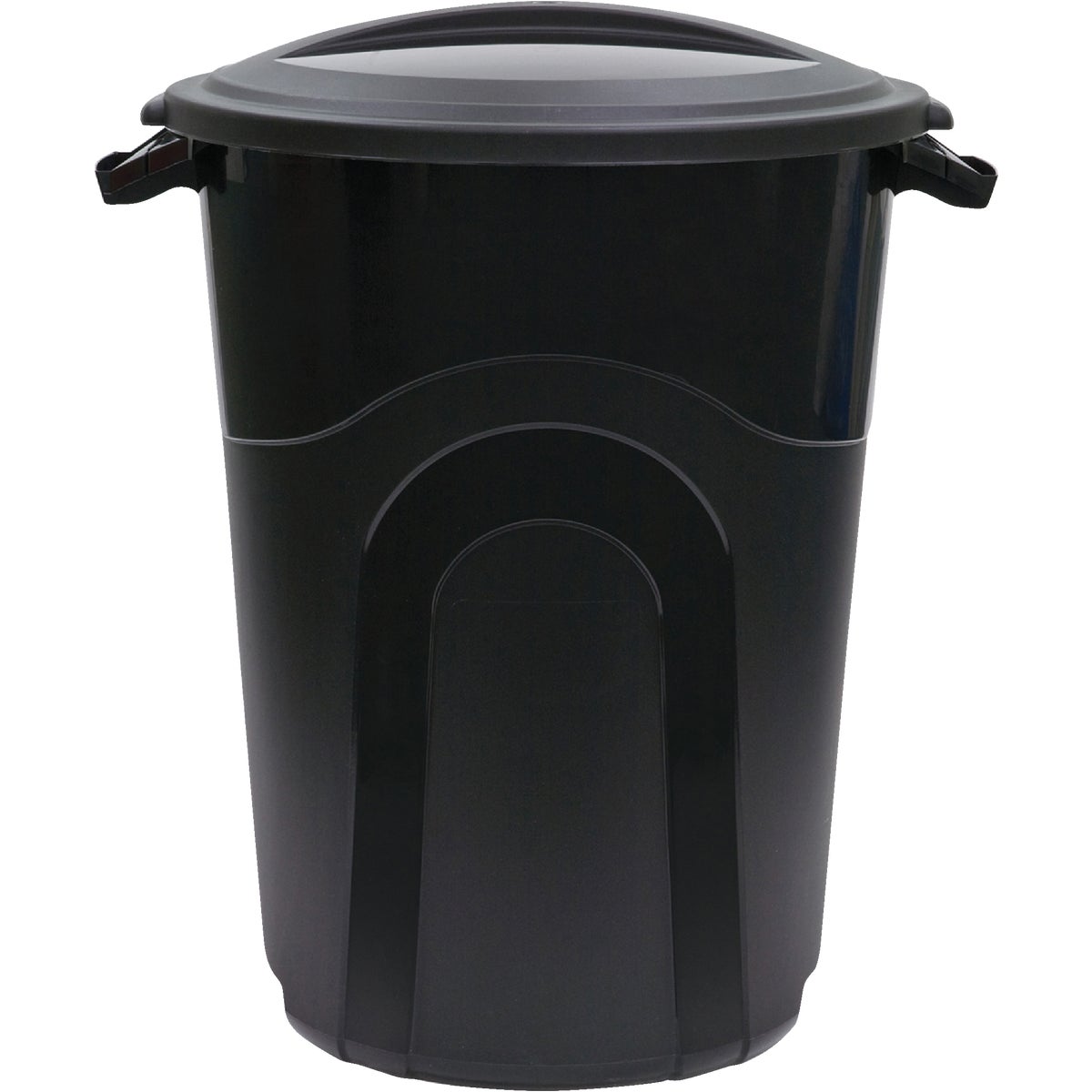 United Solutions Rough & Rugged 20 Gal. Black Trash Can with Lid