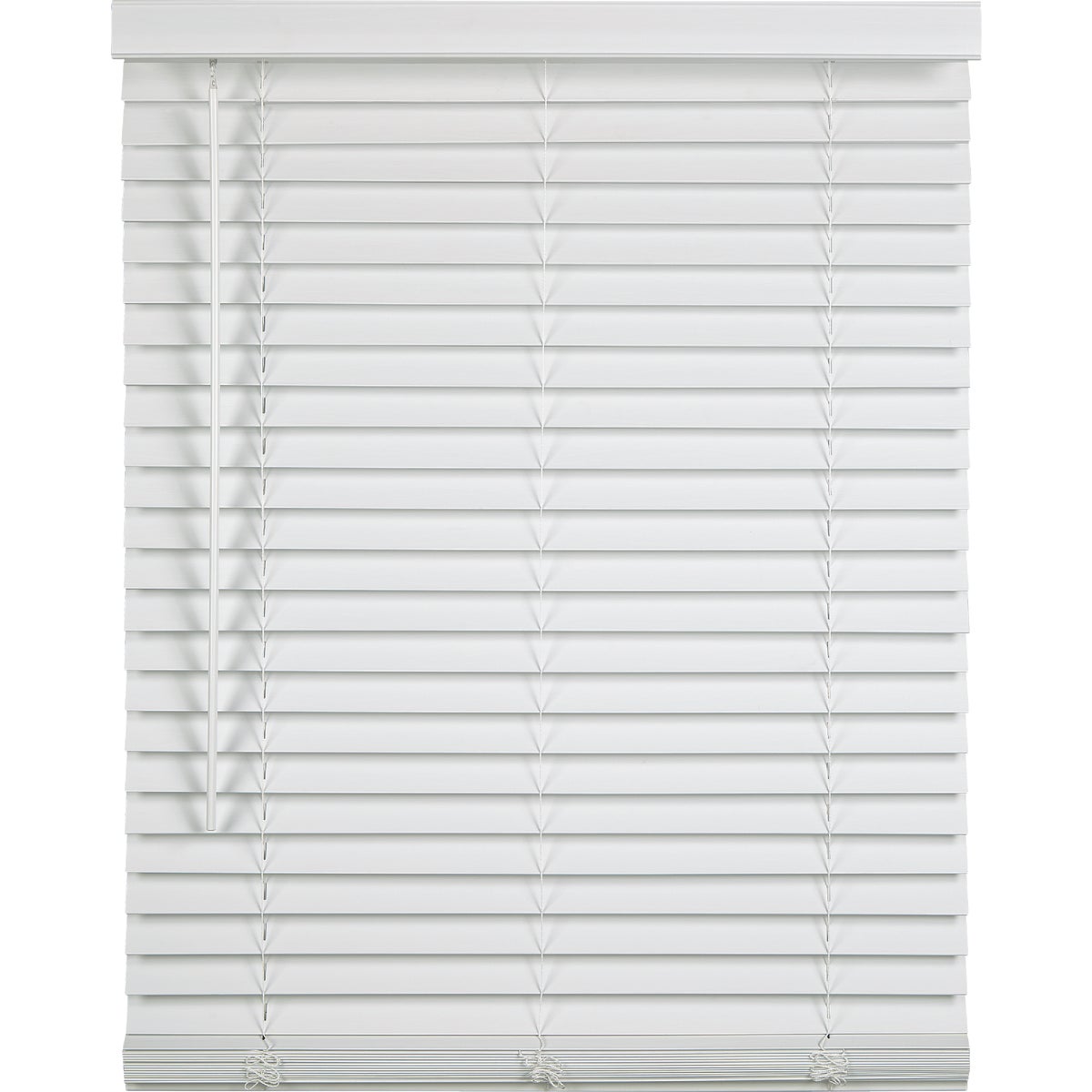 Home Impressions 23 In. x 72 In. x 2 In. White Faux Wood Cordless Blind