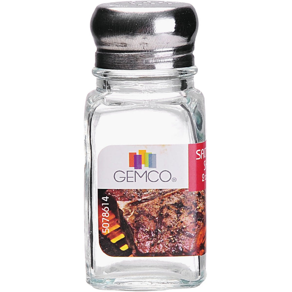 Gemco 2 Oz. Glass Square Salt & Pepper Shaker Set
