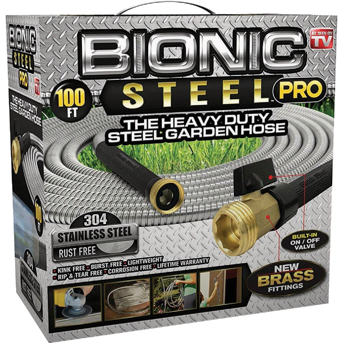 Bionic Steel 5/8 In. x 100 Ft. Stainless Steel Garden Hose