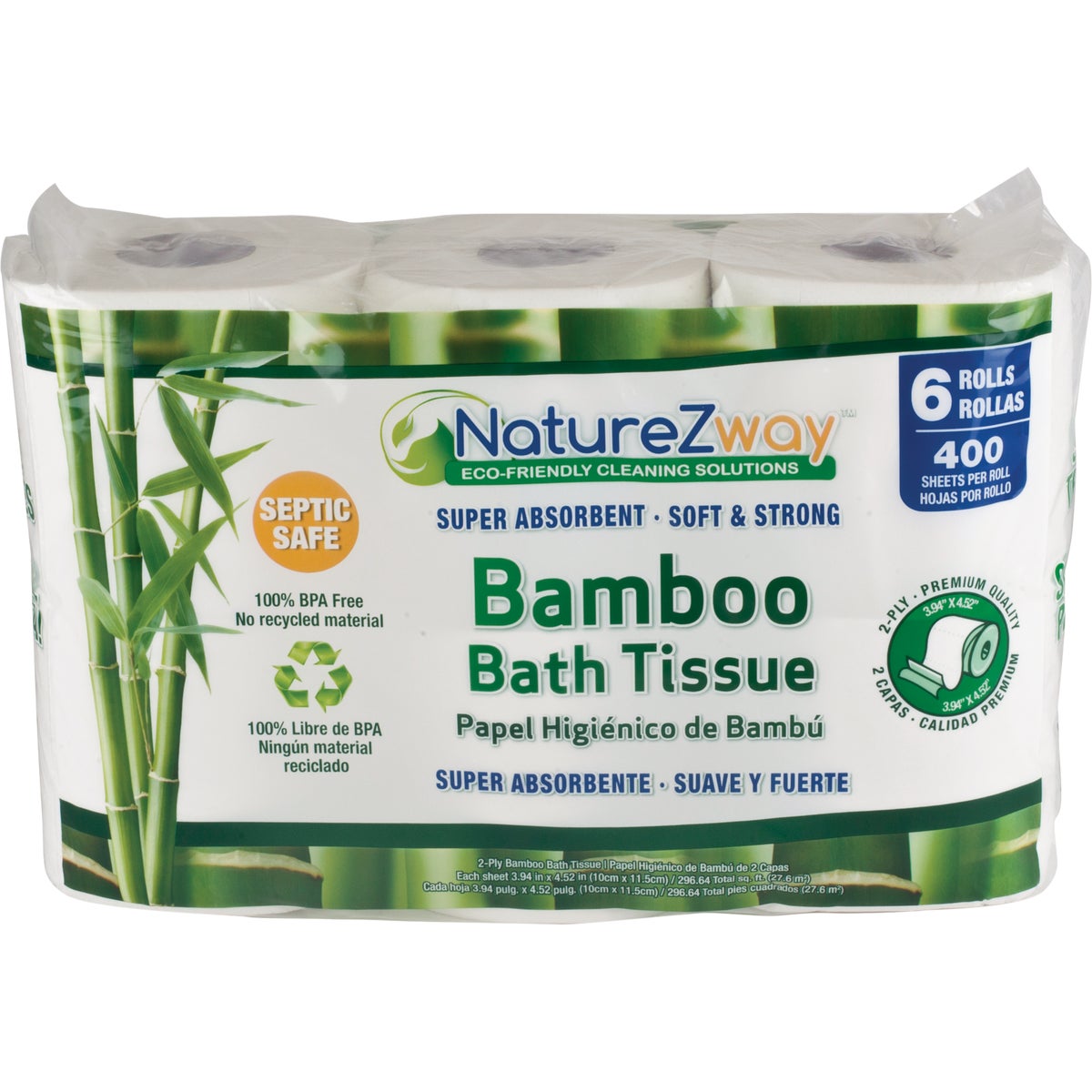 NatureZway Bamboo Toilet Paper (6 Rolls)