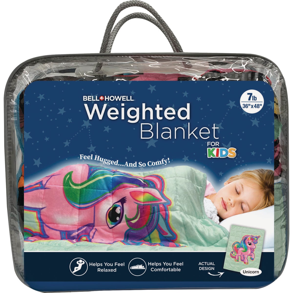 Bell+Howell Kids 7 Lb. Weighted Blanket- Unicorn