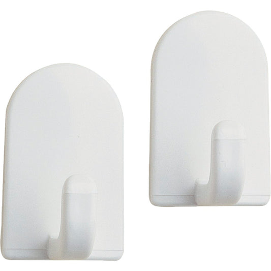 InterDesign Soap Savers Mini White Plastic Adhesive Hook (2-Pack)