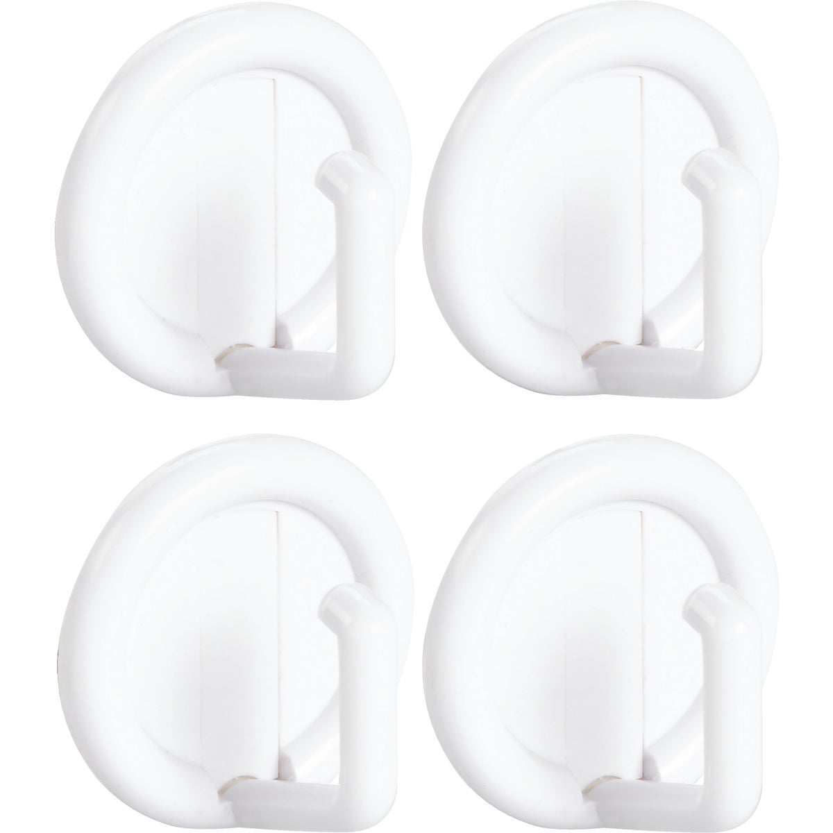 InterDesign Axis Utility Round White Adhesive Hook