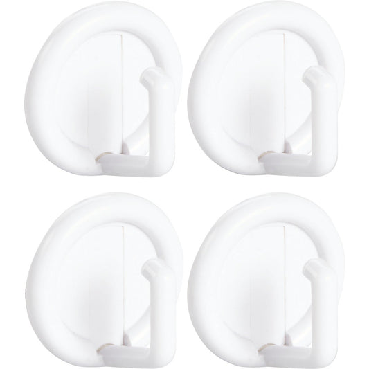 InterDesign Axis Utility Round White Adhesive Hook