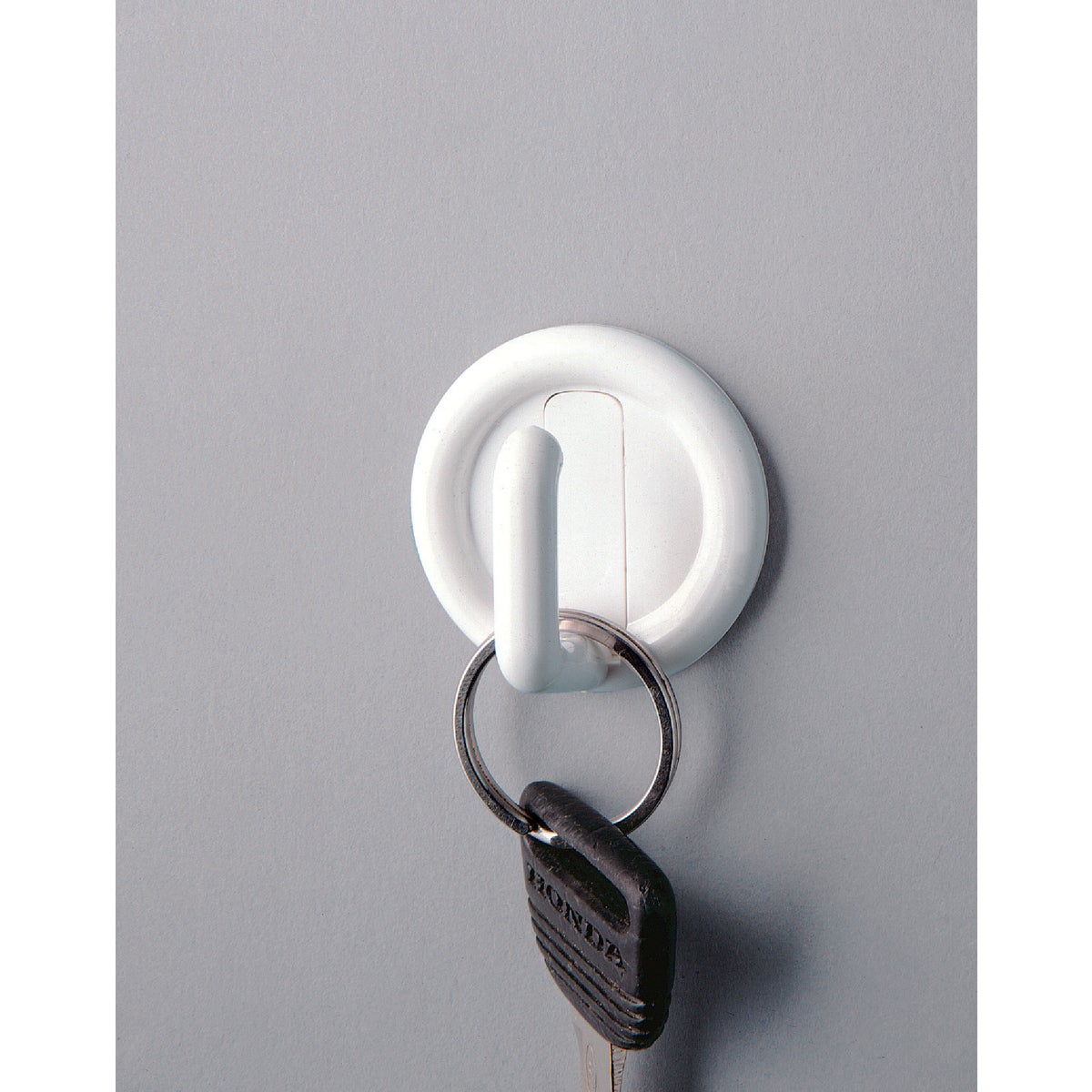 InterDesign Axis Utility Round White Adhesive Hook