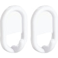 InterDesign Utility White Plastic Adhesive Hook (2-Pack)