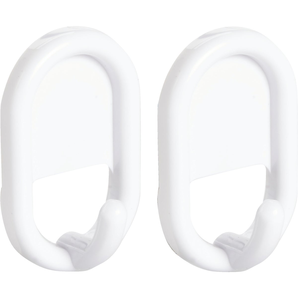 InterDesign Utility White Plastic Adhesive Hook (2-Pack)