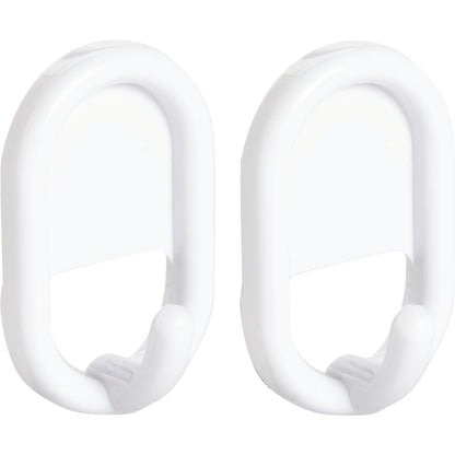 InterDesign Utility White Plastic Adhesive Hook (2-Pack)