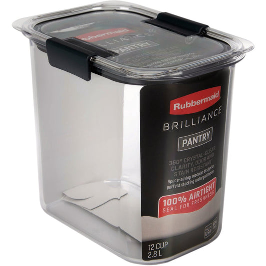 Rubbermaid Brilliance 12 Cup Sugar Pantry Airtight Food Storage Container