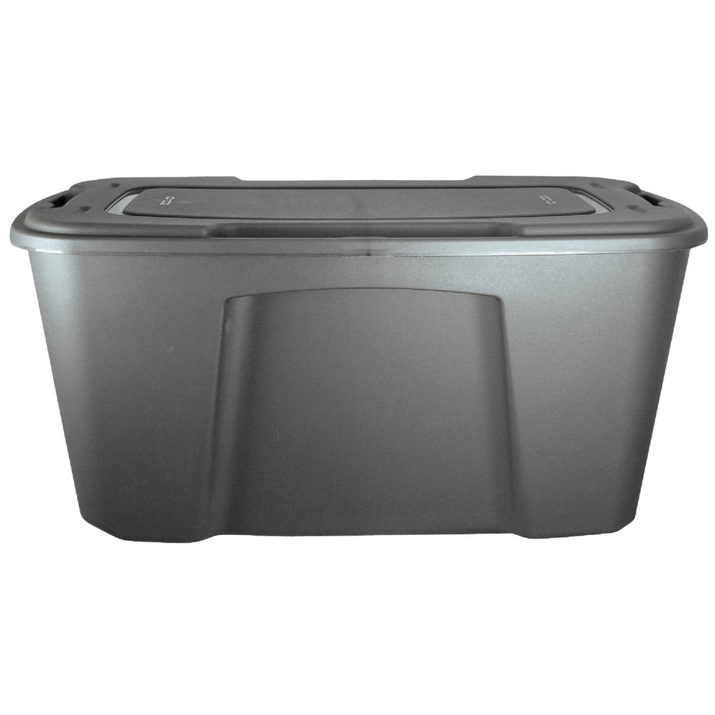 Homz 49 Gal. Gray Wheeled Storage Tote