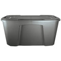 Homz 49 Gal. Gray Wheeled Storage Tote
