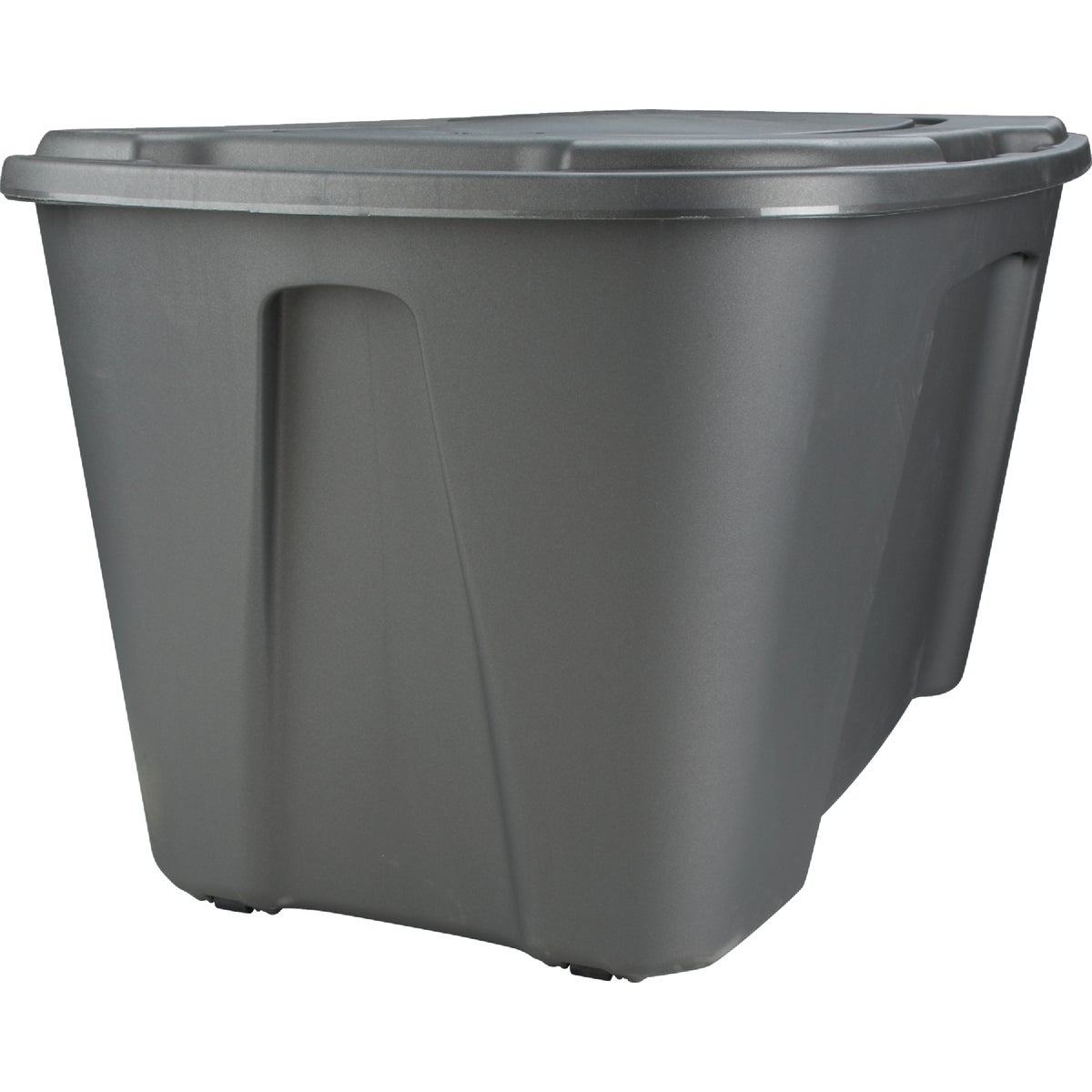 Homz 49 Gal. Gray Wheeled Storage Tote