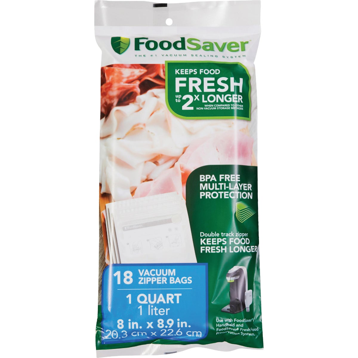 FoodSaver FreshSaver Vacuum Zipper Quart Bags (18-Count)