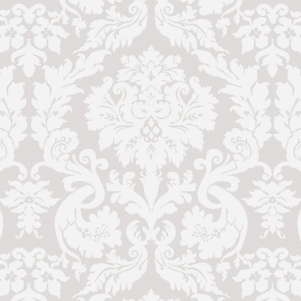 Magic Cover 54 In. x 15 Yd. Damask White Pattern Flannel Backed Yard Goods Decorative & Versatile Covering
