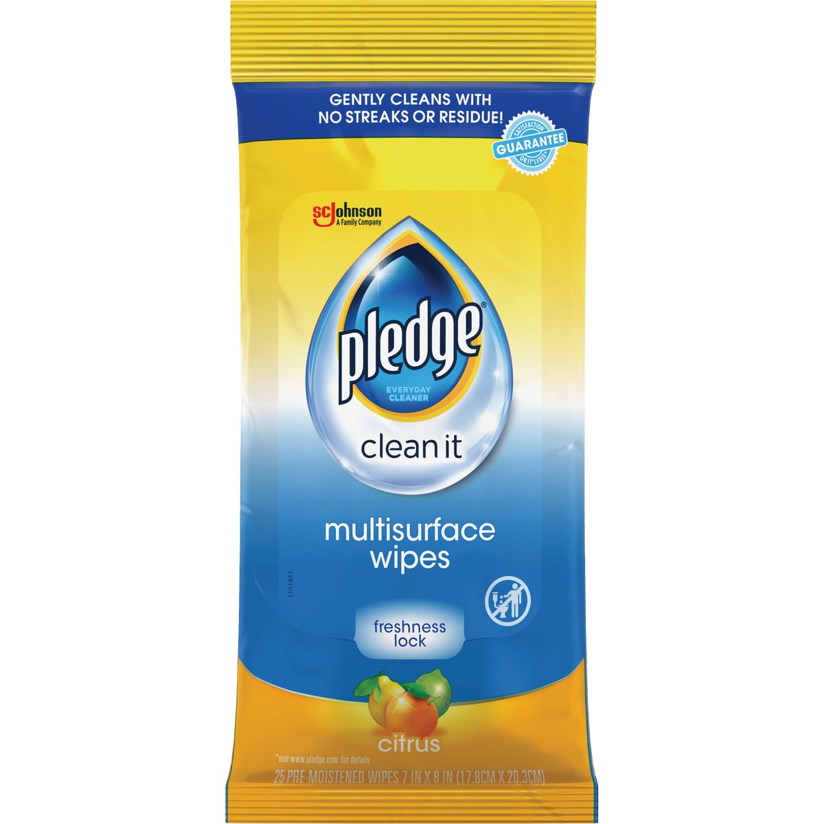 Pledge Citrus Scent Multi-Surface Wipes (25 Count)