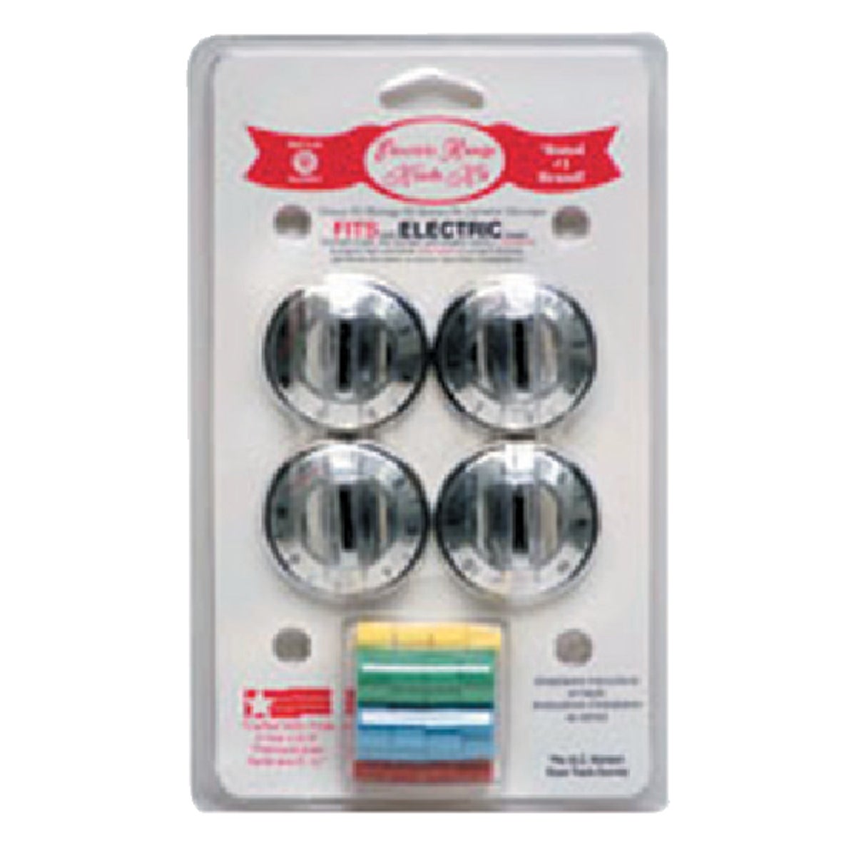 Range Kleen Chrome Replacement Electric Range Knob Kit (4 Piece)