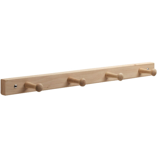 Interdesign Natural Wood 4-Peg Rack