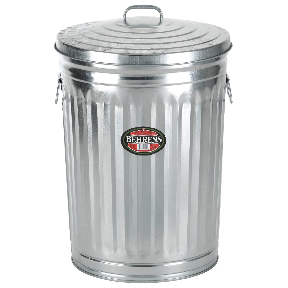 Behrens 31 Gal. Silver Trash Can with Lid