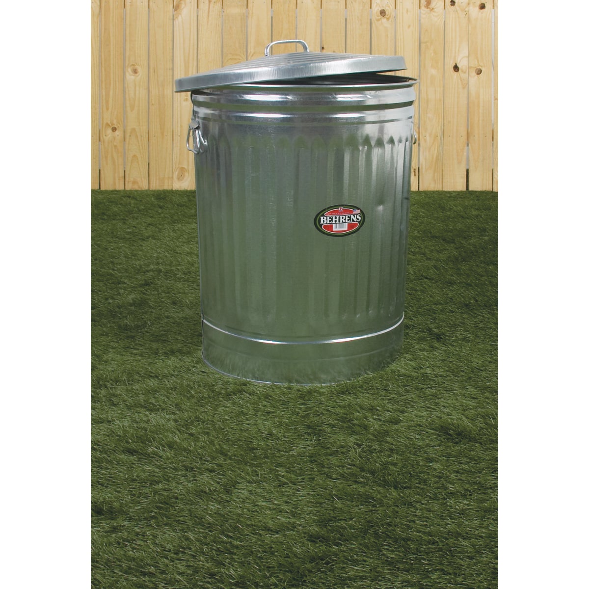 Behrens 31 Gal. Silver Trash Can with Lid