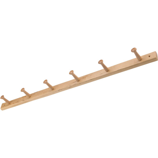 Interdesign Natural Wood 6-Peg Rack