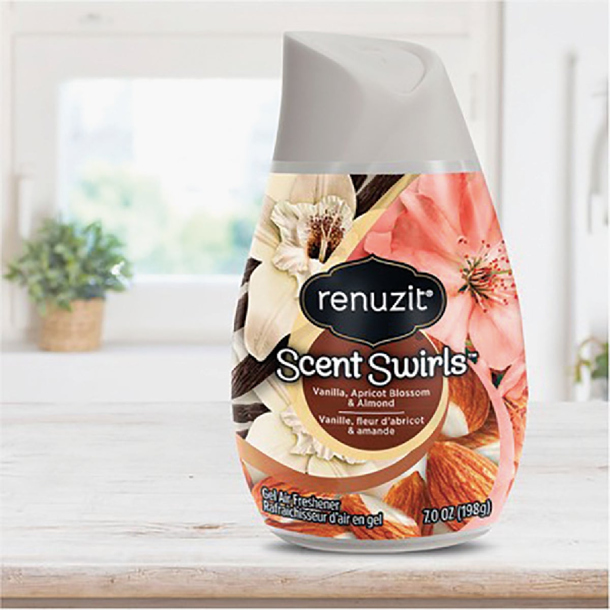 Renuzit Scent Swirls 7 Oz. Vanilla, Apricot Blossom & Almond Solid Air Freshener