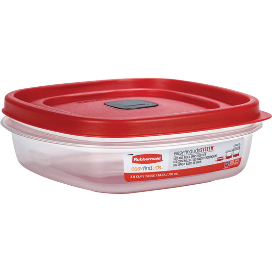 Rubbermaid Easy Find Lids 3 C. Clear Round Food Storage Container