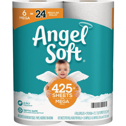 Angel Soft Toilet Paper (6 Mega Rolls)