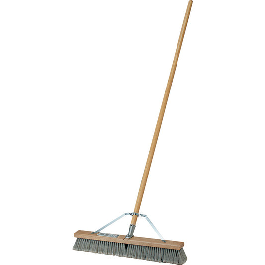 DQB 24 In. W. x 64 In. L. Wood Handle Contractor Push Broom