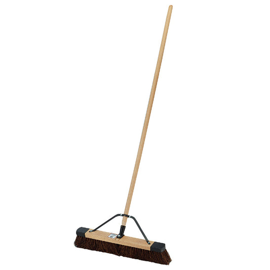 DQB 24 In. W. x 65 In. L. Wood Handle Heavy-Duty Palmyra Contractor Push Broom