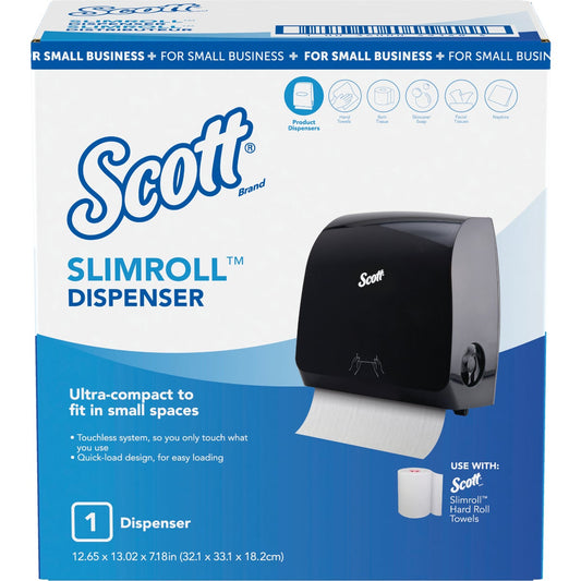 Kimberly Clark Scott Black Slimroll Hard Roll Paper Towel Dispenser