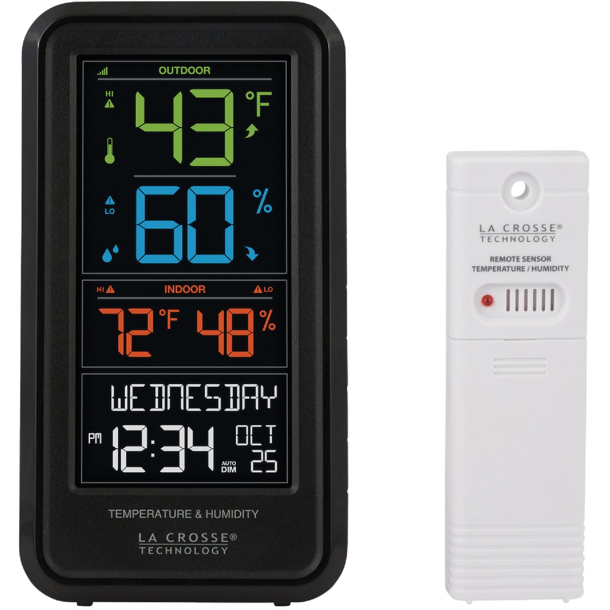 La Crosse Technology Wireless Color Personal Temperature & Humidity Weather Station