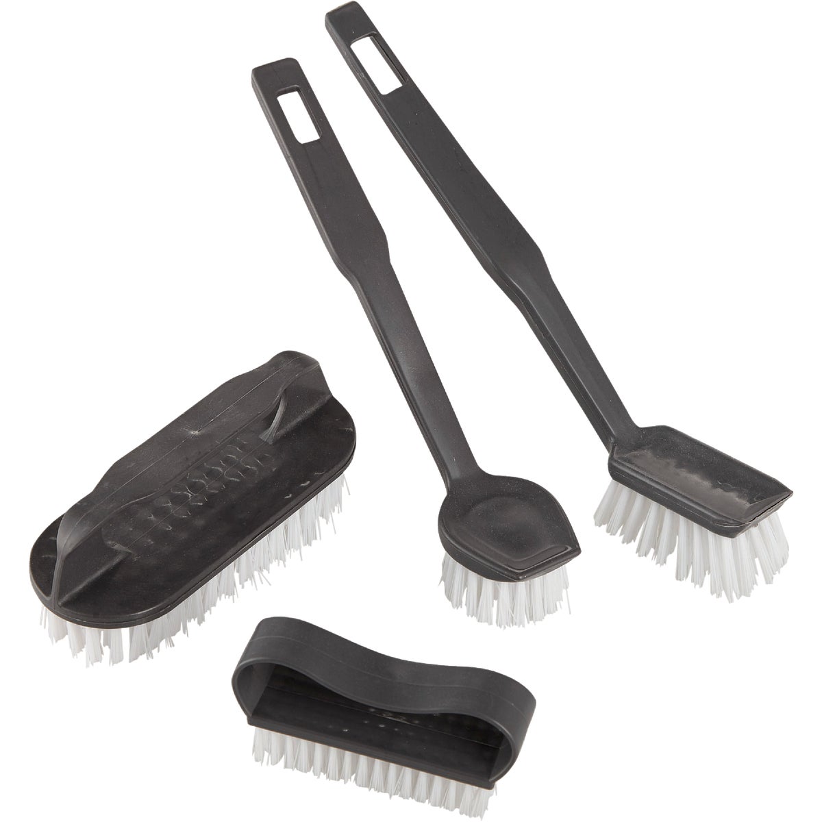 Smart Savers Blue Plastic Bristle Scrub Brush Set (4-Piece)