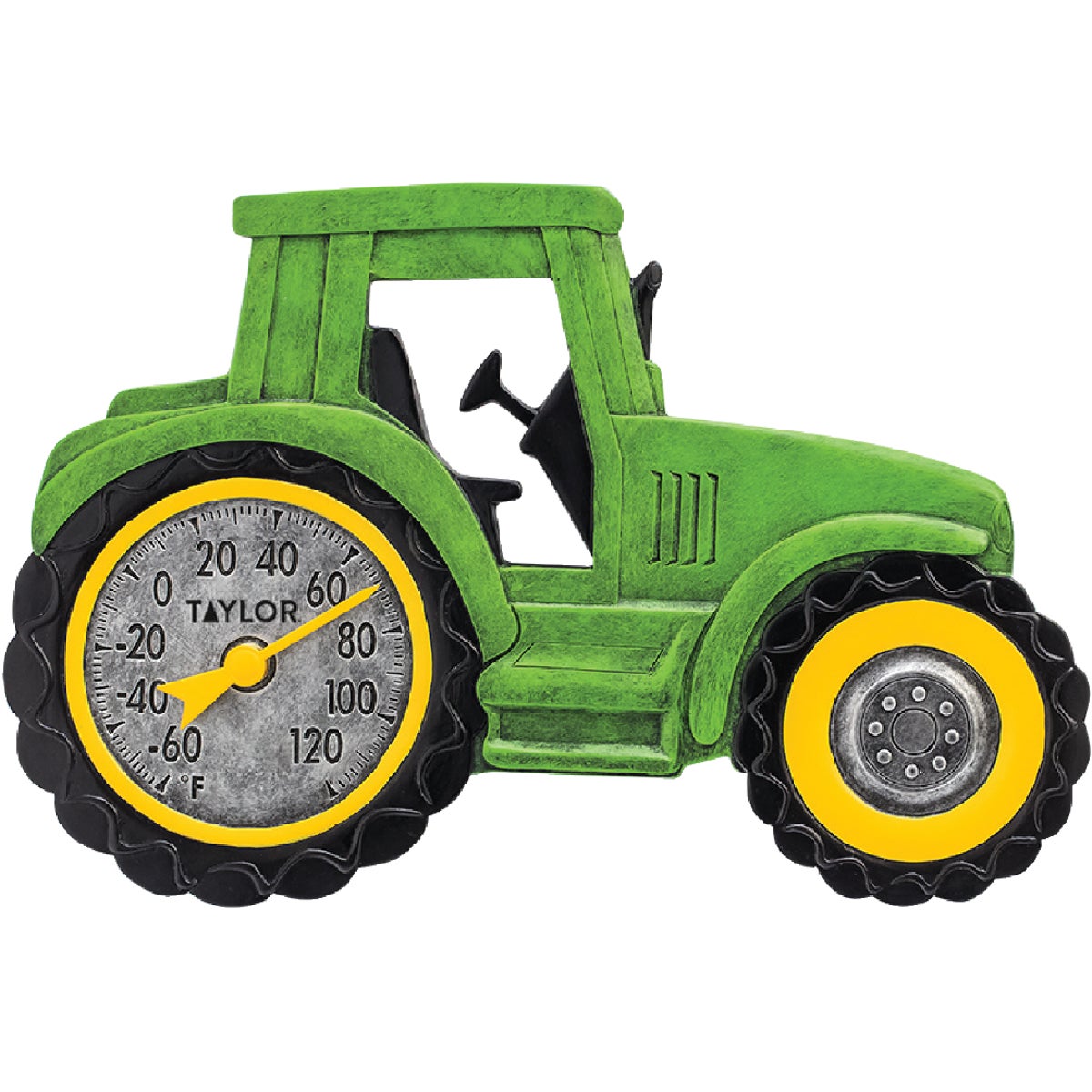 Taylor SpringField 14 In. x 9.5 In. Green Tractor Indoor & Outdoor Thermometer