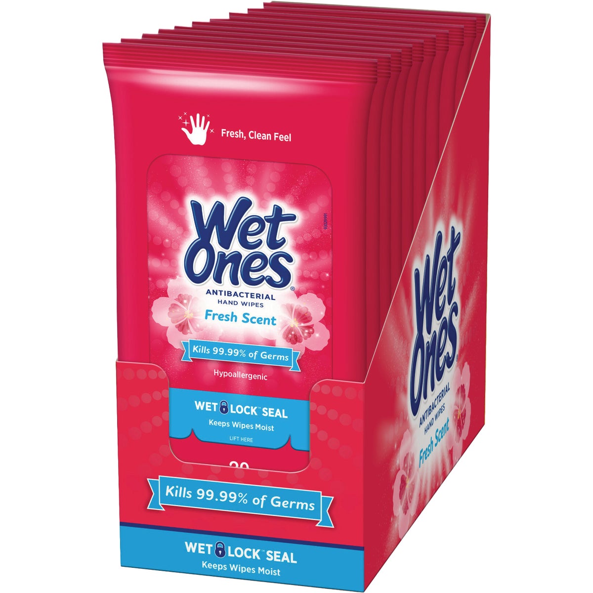 Wet Ones Fresh Scent Antibacterial Disinfectant Individual Hand Cleaning Wipes (20-Count)