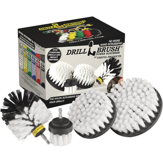 Drillbrush Automotive Soft White Drill Brush (4 Piece)