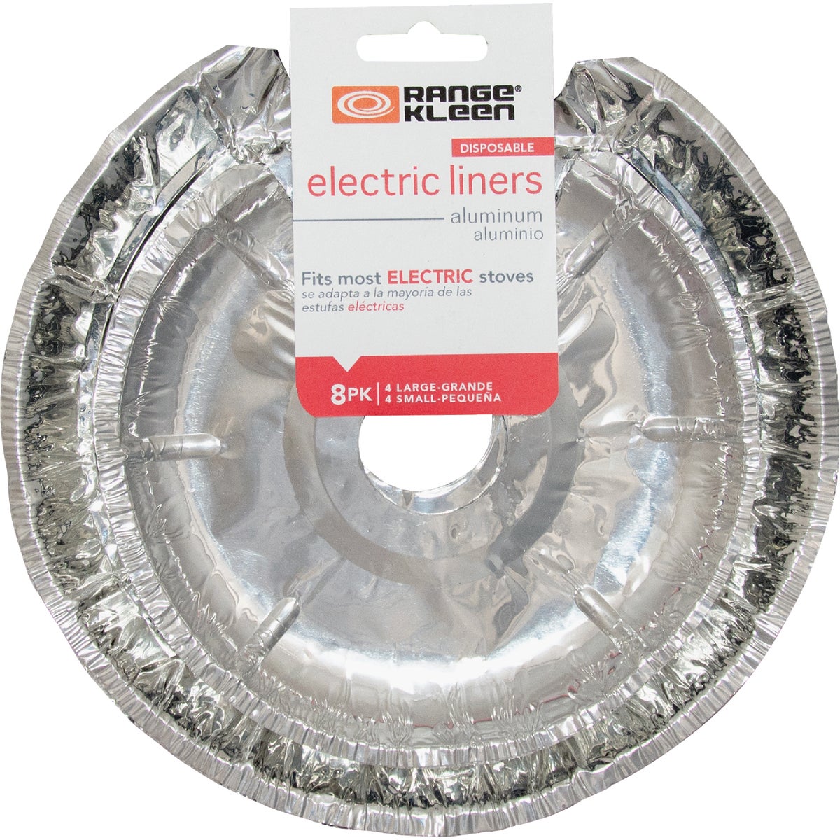 Range Kleen Round Aluminum Foil Electric Stove Bib Liners (8-Pack)