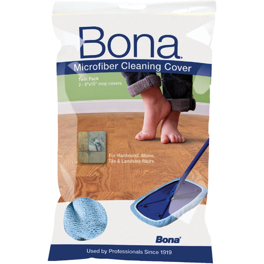 Bona 8 In. W. x 15 In. L. Microfiber Mop Bonnet Refill (2-Count)