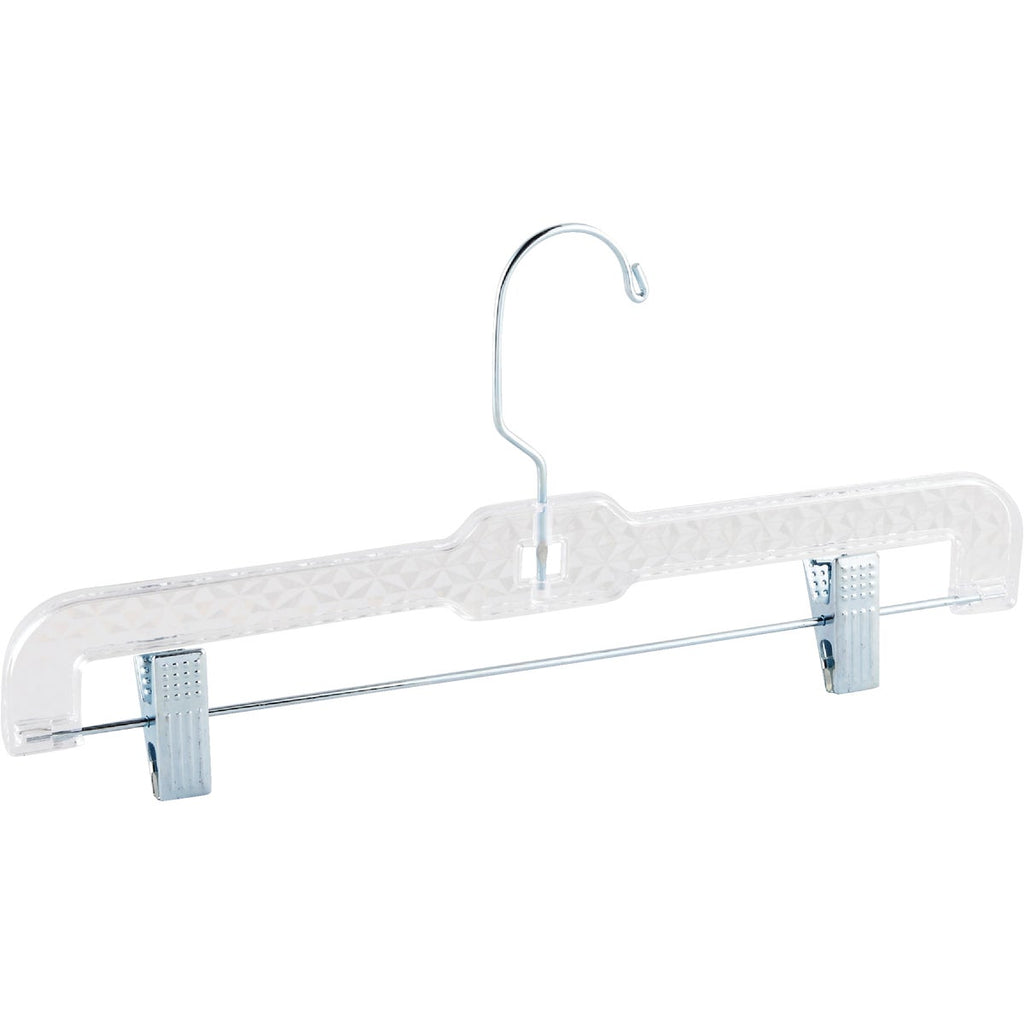 Homz Smart Solutions Crystal Cut Clear Plastic Pant/Skirt Hanger (2-Pack)