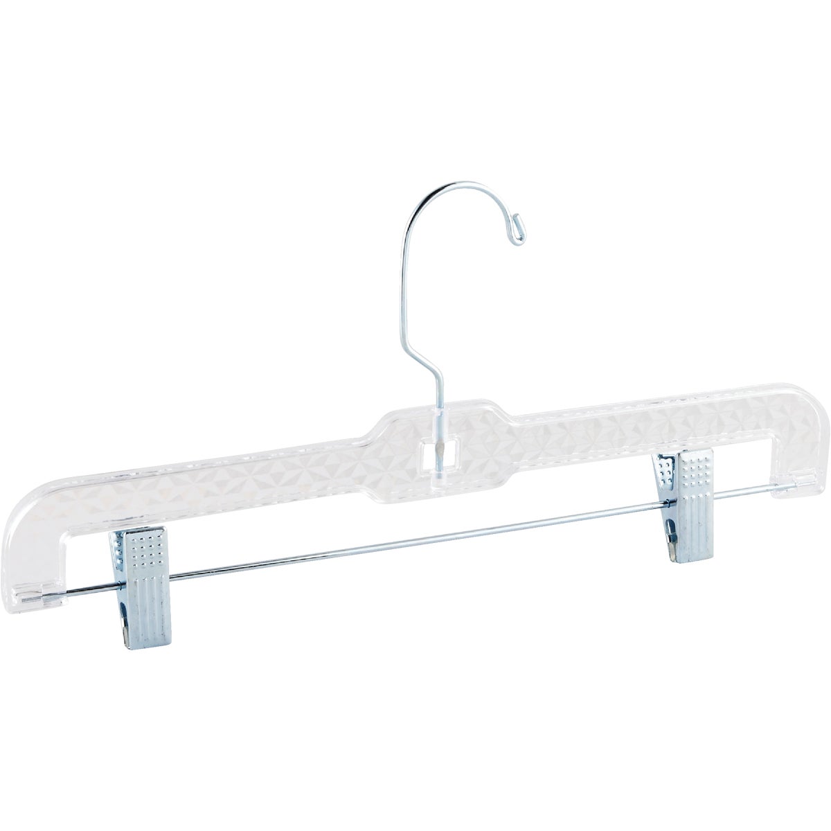 Homz Smart Solutions Crystal Cut Clear Plastic Pant/Skirt Hanger (2-Pack)