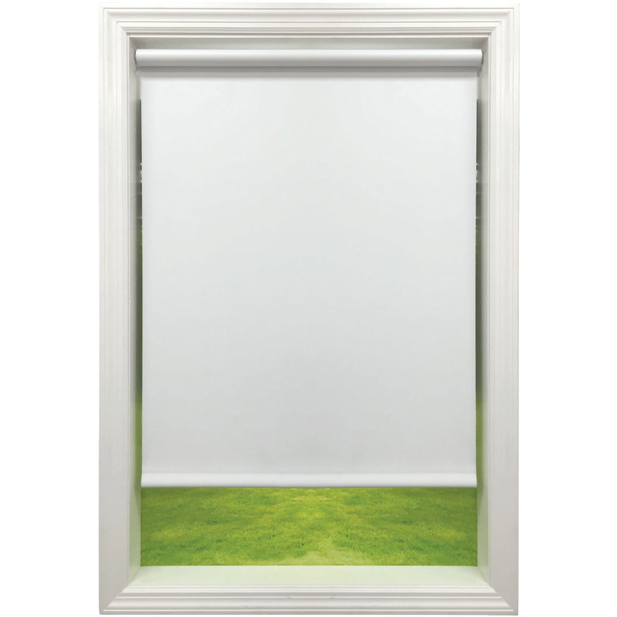 Friedland Shades Jupiter 37-1/4 In. x 72 In. White Economy Room Darkening Vinyl Roller Shade