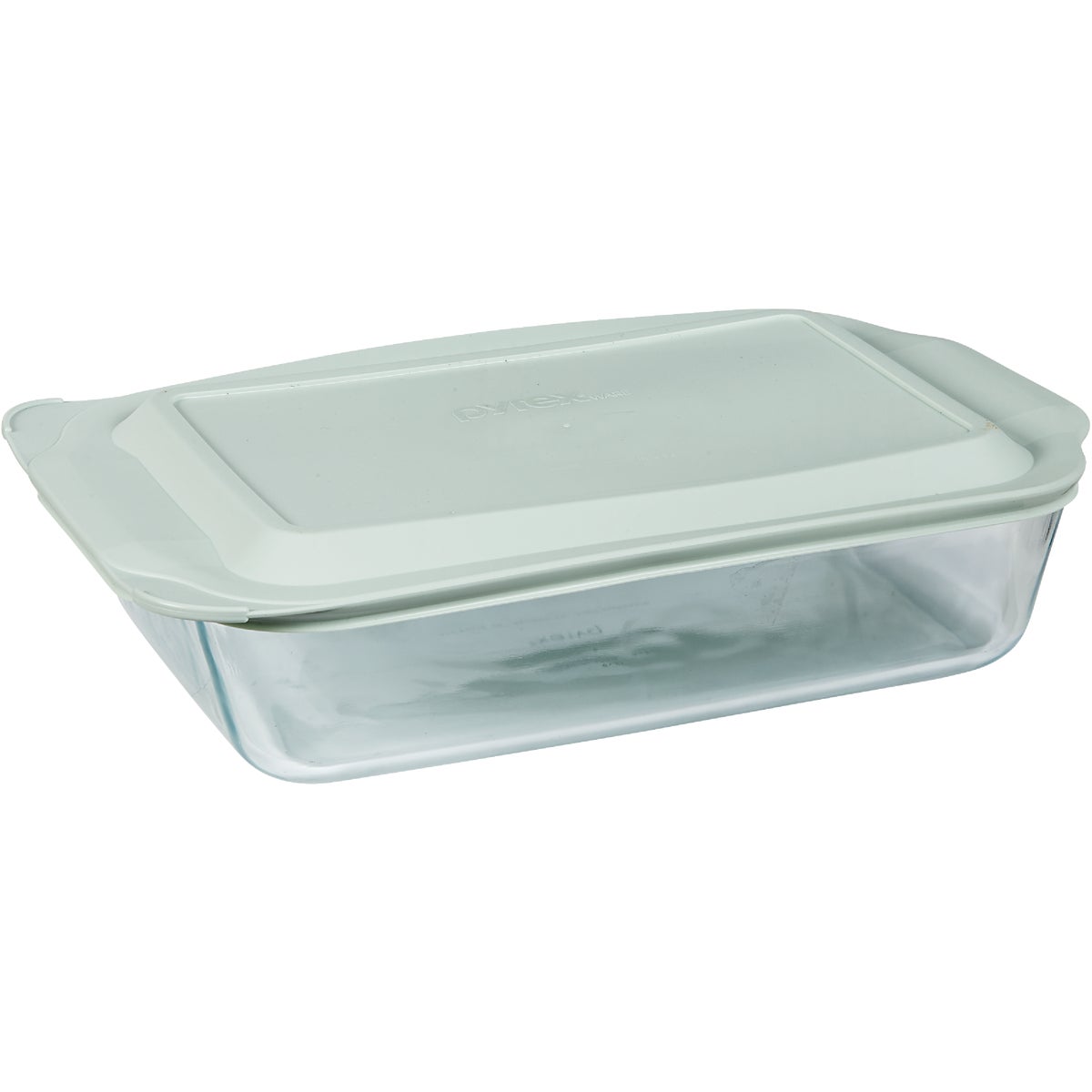 Pyrex 9 In. x 13 In. x 3 In. Glass Deep Baking Dish with Sage Lid