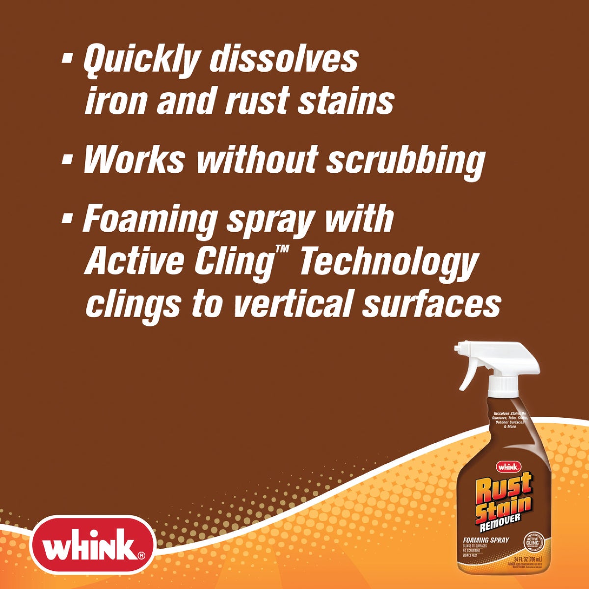 Whink 24 Oz. Rust Stain Remover Foaming Spray