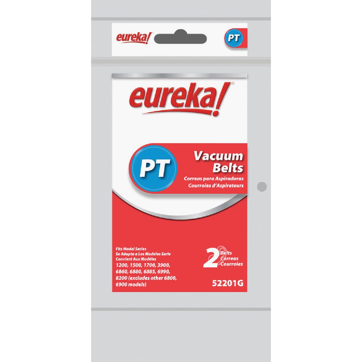 Eureka Type PT 1200, 1500, 1700, 3900, 6100 and 6230 Vacuum Cleaner Belt (2-Pack)