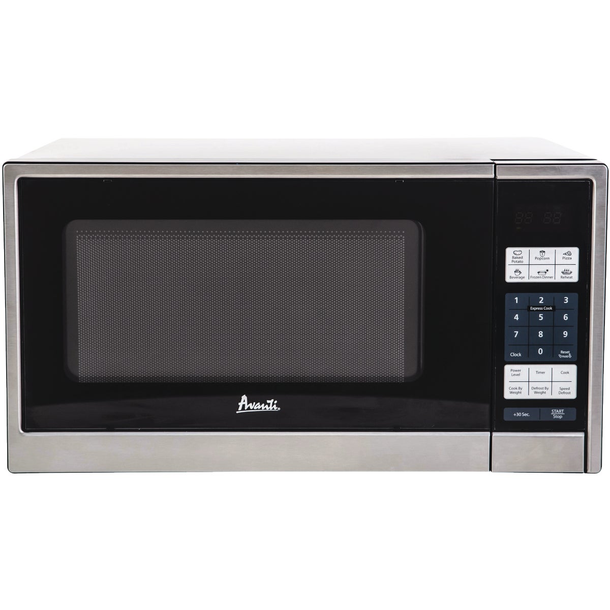 Avanti 1.1CF 1000W Black with Stainless Steel Front Microwave