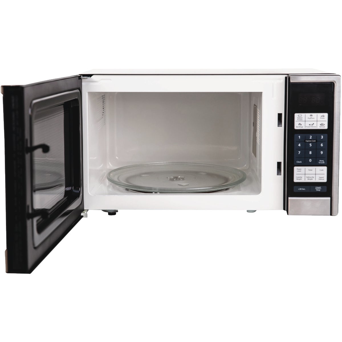 Avanti 1.1CF 1000W Black with Stainless Steel Front Microwave